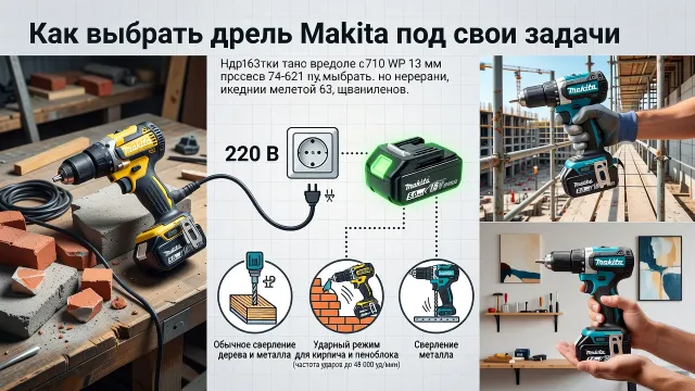 Как выбрать дрель Makita под свои задачи